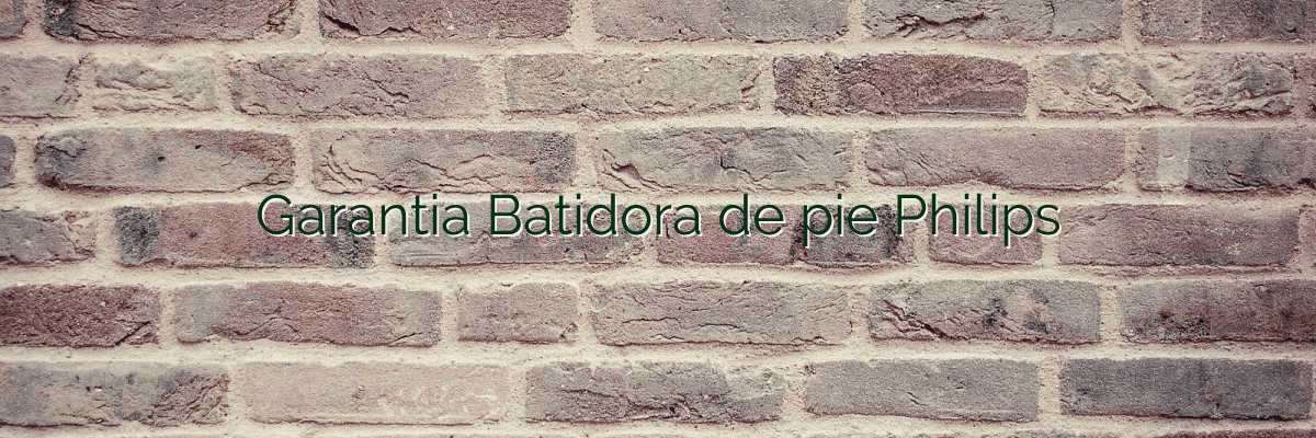 Garantia Batidora de pie Philips