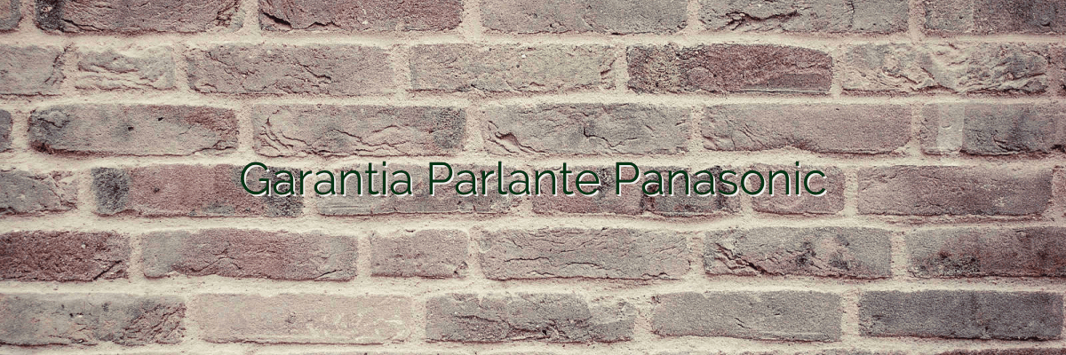 Garantia Parlante Panasonic